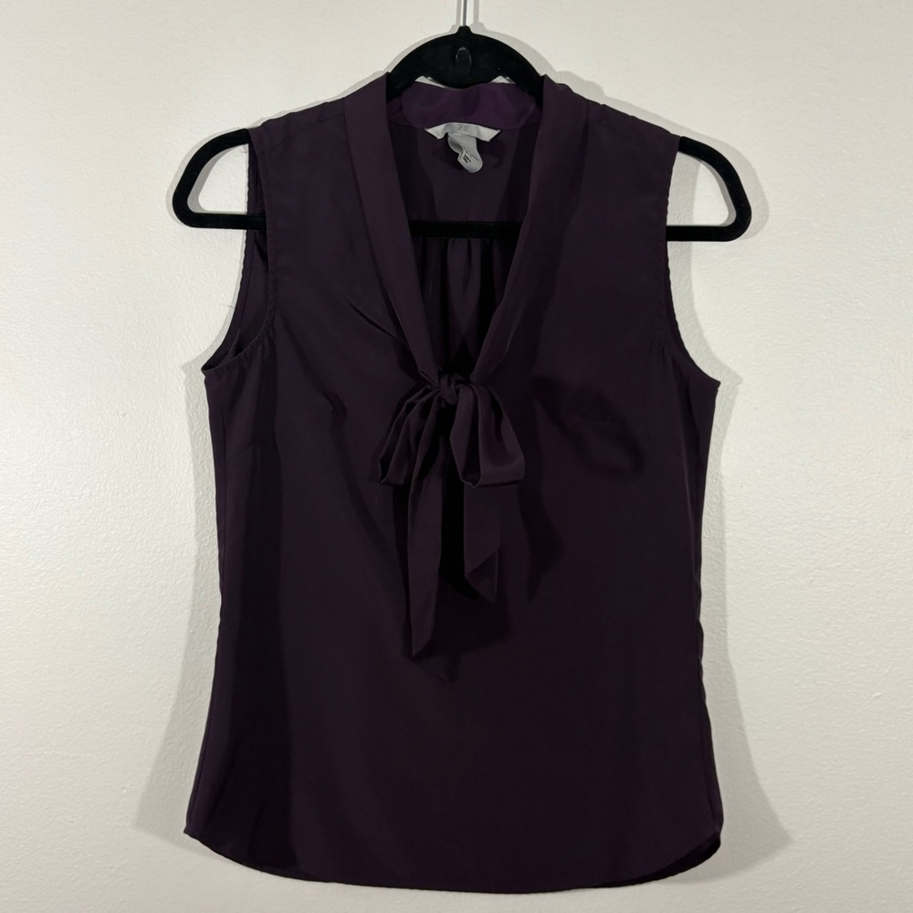 H&M Deep Purple Sleeveless Blouse